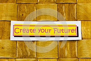 Create future success design idea career motivation solution