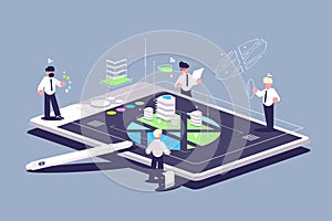 Create graphic design building using tablet