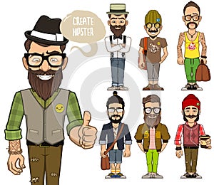 Create hipsters characters