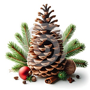create an image of a pine cone with a pine cone on top of it and a pine cone on the bottom of it naturalism, a picture.