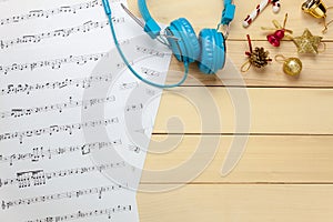 Create music sheet note paper by myself.Top view music sheet not