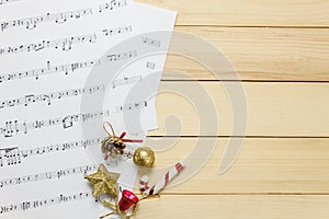 Create music sheet note paper by myself.Top view music sheet not