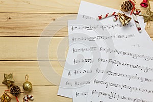 Create music sheet note paper by myself.Top view music sheet not