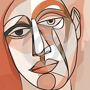 Create A Picasso-style Line Art Portrait Of Matthew photo