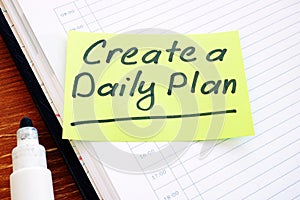 Create a Daily Plan memo in the note.