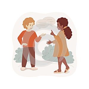 Create situation dialogue isolated cartoon vector illustrations.