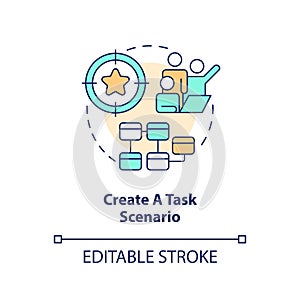 Create task scenario concept icon