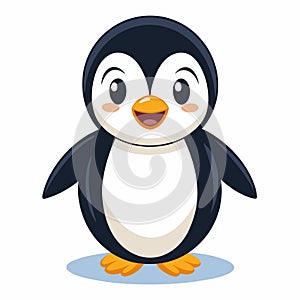 create a transparant background A penguin bird cute happy cartoon wildlife mascot character photo