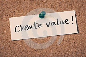 Create value