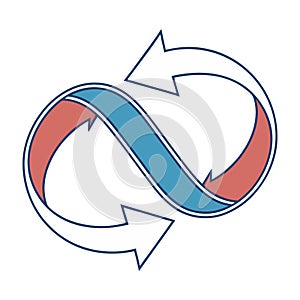 Infinity Loop Arrows Vector Icon