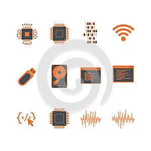 Tech Icons: Vector Illustration Set