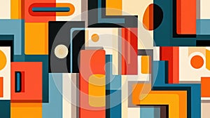 Create vibrant D CAD patterns using square and rectangular blocks. These colorful designs repeat to craft a unique, modern look