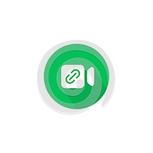 Create Video Room Button Icon Vector of Whatsapp Social Media Symbol