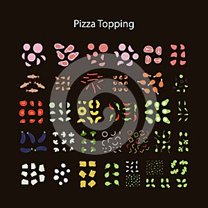 Create your own pizza with all kinds of pizza toppings photo