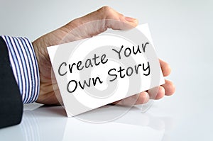 Create your own story text concept