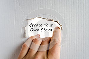 Create your own story text concept