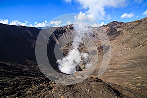 Creater of Bromo volcano, East Java, Indonesia