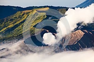 Creater of Bromo volcano, East Java, Indonesia