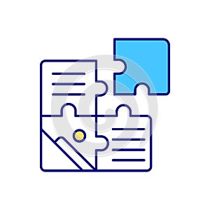 Creating blog post RGB color icon