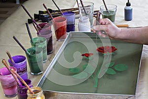 Creating Ebru Art, Paper marbling