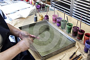 Creating Ebru Art, Paper marbling