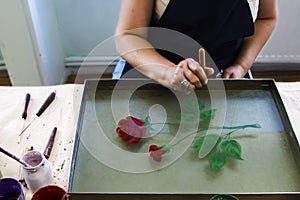 Creating Ebru Art, Paper marbling