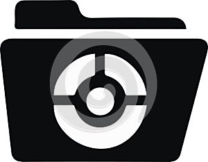 Create a folder icon with white background