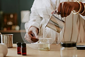 Creating Handmade Candle with Essential Oils photo