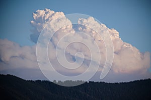 Creating it`s own climate:  Wildfire cumulo-nimbus cloud, Manning Park