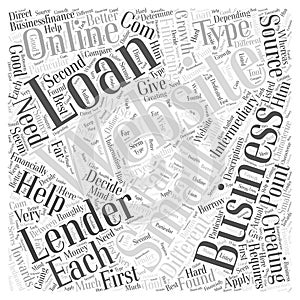 Creating small business loans online word cloud concept word cloud concept vector background