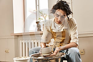 Creating unique pottery pieces in a