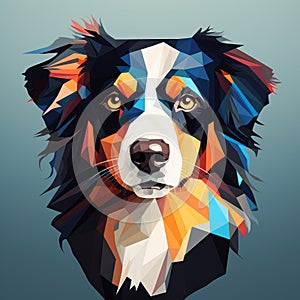 Creating A Vibrant Low Poly Australian Shepherd Portrait