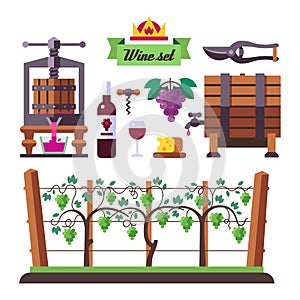 Creating a wine, winemaker tool set and vineyard