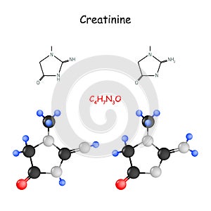 Creatinine. Chemical structural formula