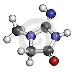 Creatinine molecule. Creatine breakdown product. Creatinine clearance is used to measure kidney function
