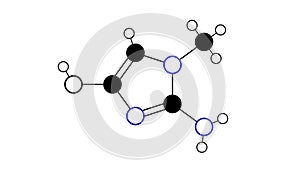 creatinine molecule, structural chemical formula, ball-and-stick model, isolated image creatine breakdown product