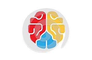 Creation Colorful Brain Logo