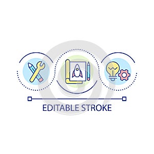 Creation process loop concept icon