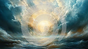 The creation of the universe god s command let there be light from the book of genesis