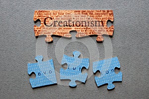 Creationism Matched and Evolution Mismatched Jigsaw