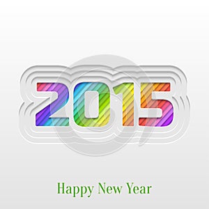 Creative 2015 Happy New Year Greeting Card