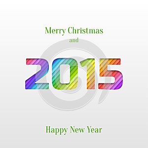 Creative 2015 Happy New Year Greeting Card