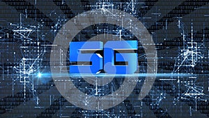 Creative 5G backdrop - Global network high speed network - Business concept