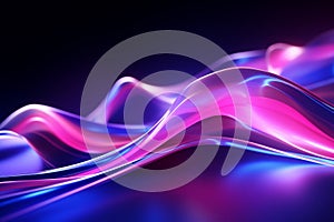 Creative abstract background with graceful blue and purple wavy shapes, evoking a sense of fluidity, mystique, and artistic