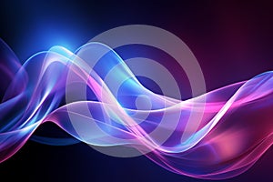 Creative abstract background with graceful blue and purple wavy shapes, evoking a sense of fluidity, mystique, and artistic