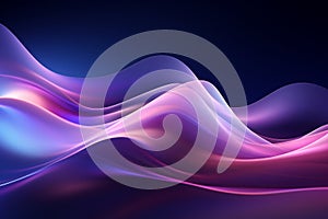 Creative abstract background with graceful blue and purple wavy shapes, evoking a sense of fluidity, mystique, and artistic