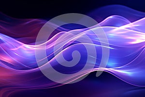 Creative abstract background with graceful blue and purple wavy shapes, evoking a sense of fluidity, mystique, and artistic
