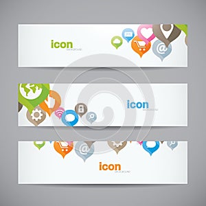 Creative abstract background web icon banner heade