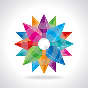 Creative abstract circle design vector