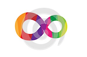 Creative Abstract Colorful Infinity Symbol Logo Design